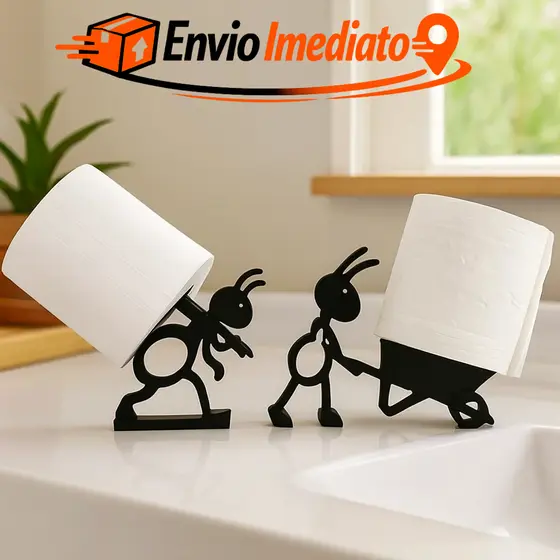 Suporte Papel Higiênico Formiga Decorativo | Porta Papel Criativo para Banheiro