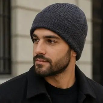 Touca Gorro de Lã Forrada Unissex para Outono e Inverno com Isolamento Térmico e Design Moderno
