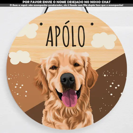 Placa Decorativa Casinha de Cachorro Nome do Cachorro Pesonalizado
