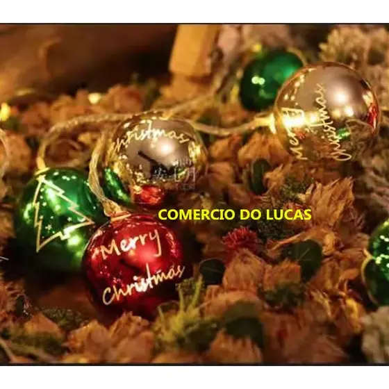 Cordão De Led Warm 10 Bolas Natalinas Pilha Ou Usb 28943