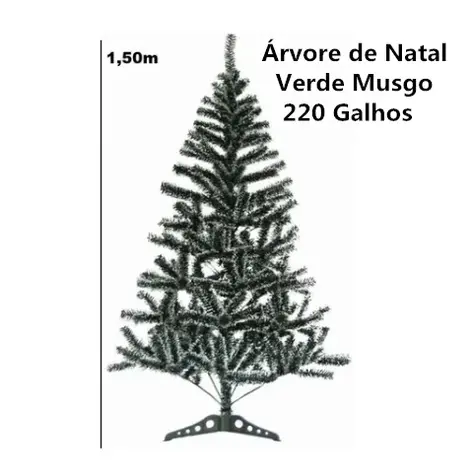 Árvore De Natal Verde Nevada 1,50m 220 Galhos A0033