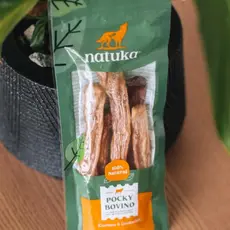 Petisco Natural Para Cães Pocky Bovino Tendão Natuka Pet Mordedor Saudável