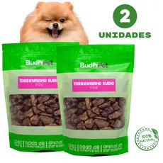 Petisco Natural Para Cães e Gatos Torresminho Suíno Budopet kit 2un