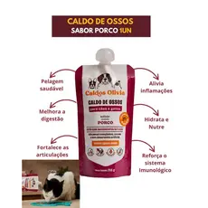 Caldo de Ossos Para Cachorro Gatos Suplemento Caldos Olivia Natural Pet