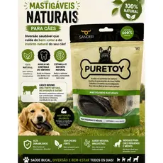 Brinquedo Mastigável Casco Bovino Puretoy - Pacote Com 3 Unidades