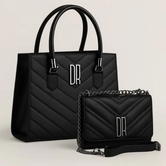 Kit Bolsa Feminina Média Espaçosa Alça Tiracolo + Pequena Alça Corrente Transversal Moderna Versátil