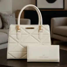 Bolsa Feminina Compacta Alça de Ombro Tiracolo Com Regulagem Bordada Estilosa Acompanha Carteira