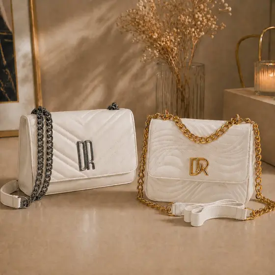 Kit 2 Bolsas Femininas Luxo Transversal Alça Corrente Elegante Moda Dia a Dia Ombro E Colo Balada