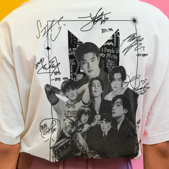 Camiseta Camisa Estampada Banda Btxs Kpop 100% Algodão Premium Fio 30.1 Estilosa De Qualidade