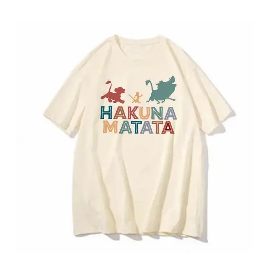 Camiseta Hakuna Matata blusa feminina masculina unissex rei leao simba pumba desenho cartoon camisa divertida estampada