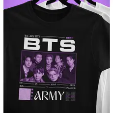 Camiseta Camisa Bangtan BTS Army Purple Roxo Kpop Unissex Algodão 100%