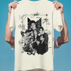 BTX (Grupo Assinatura)Camiseta Unissex Kpop Love Group Army Streetwear 100% Algodão Fio 30.1 Durável