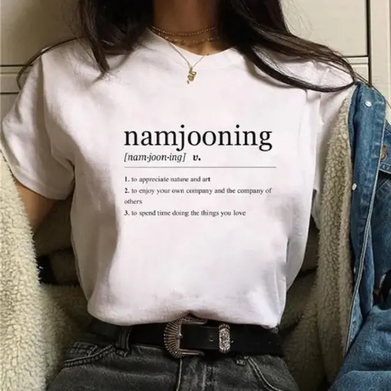 Camiseta BTS Namjooning Love Army Bangtan 100% Algodão