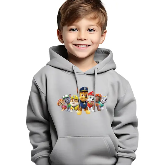 Moletom Infantil Patrulha Canina Paw Patrol Casaco Bolso Criança Canguru Com Capuz Envio Imediato