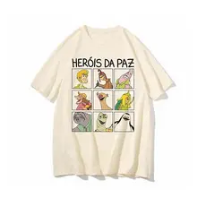 Camiseta divertida Heróis da Paz blusa feminina masculina legais estampas desenhos classicos scooby doo