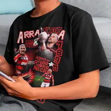 Camiseta Infantil Algodão Masculina ARRASCAETA Jogador Camisa Futebol para Criança Craque Masculina