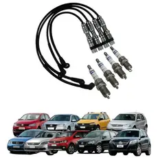 Jogo Cabos e Velas Gol Voyage Crossfox Spacefox Saveiro G4 G5 G6 Fox Polo 1.0 8v 1.6 8v Golf Audi A3 STV25