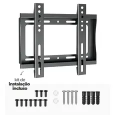 Suporte Tv Fixo Parede Universal Tv Monitor 14 A 55 Polegadas Smart Suporta Ate 25kg - Preto