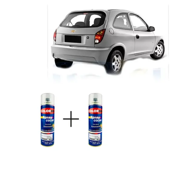 Spray Automotivo Prata Escuna GM + Spray Verniz 300ml