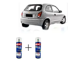 Spray Automotivo Prata Escuna GM + Spray Verniz 300ml