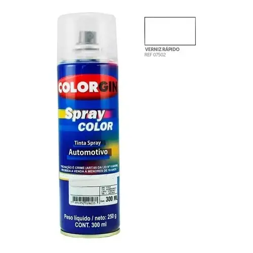 Spray Automotivo Colorgin Verniz Rapido 300ml