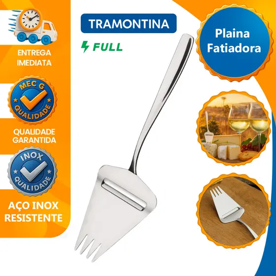 Fatiador Para Queijos Plaina Cortador De Queijos Fino Aço Inox  Resistente Utility Tramotina