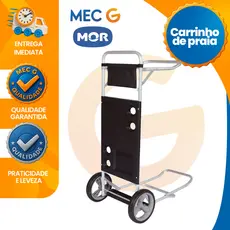 Carrinho de Praia para Transporte Cadeira Cooler Guarda Sol Vira Mesa Leve Resistente Até 20Kg Mor