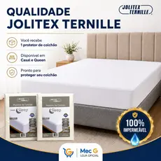 Protetor de Colchão 100% Impermeável Jolitex Casal Super Silencioso Elástico Antialérgico Protetor Queen Antiácaro
