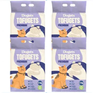 Areia Para Gato Tofu 2 kg Vegetal Higiênica Antiodor Areia Gato Premium Sanitária