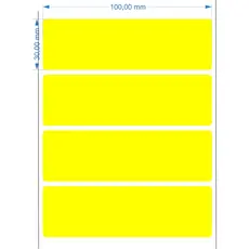 ETIQUETA 100X30-1CARREIRA BOPP R/32M AMARELO CW