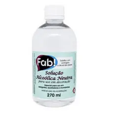 Solução Alcoolica 270ml Fab! Indicada para fazer licores, diluição e aplicação de pós e brilhos para decoração