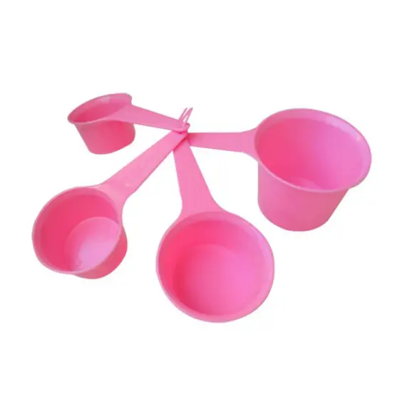 Kit Xícaras de Medidas em Plástico Color Rosa