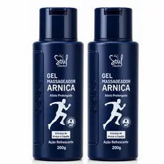 Kit 2 Gel Massageador Arnica - Extra Forte Refrescante Alivio Muscular Corporal 200g