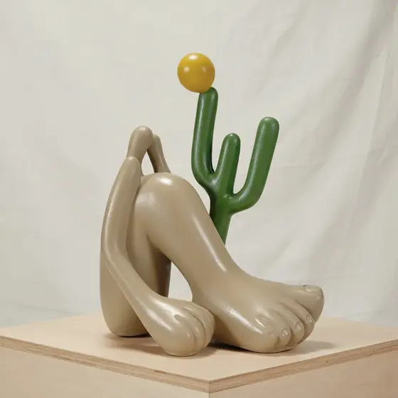 Estatueta Abaporu Decorativa – Arte Brasileira Inspirada em Tarsila do Amaral - Artesanal