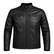 Jaqueta de Couro Masculina Moda Inverno Frio