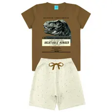 Conjunto Infantil Menino Roupa de Criança masculino Bermuda e Camiseta Atacado Barato L39