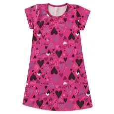 Vestido Infantil Menina Cotton Feminino Estampado E Ribana Canelada l70