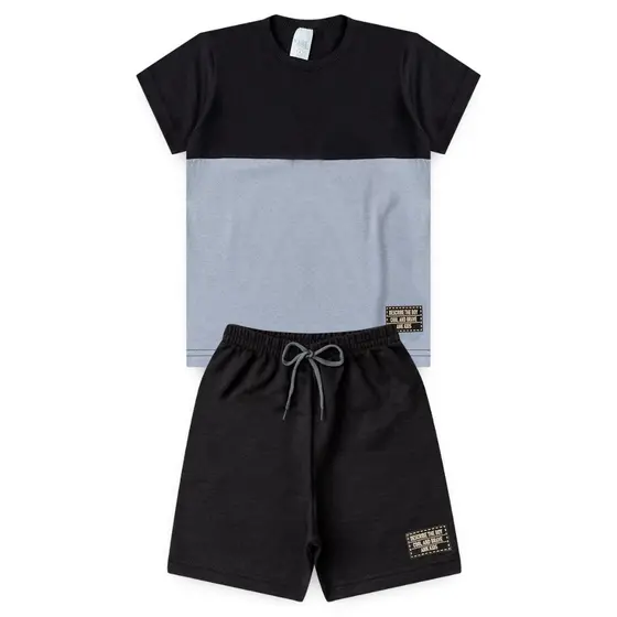Conjunto Infantil Menino masculino Camiseta e Bermuda L20