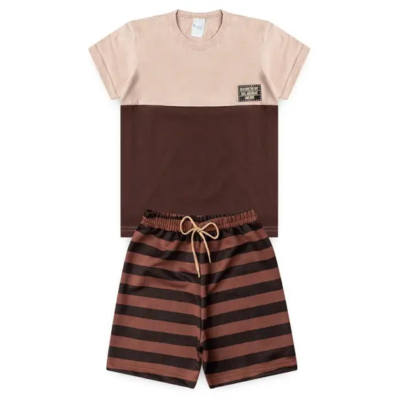 Conjunto Infantil Verão Camiseta e Bermuda Menino L53
