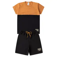Conjunto Menino Infantil Bermuda e Camiseta Masculina Verão L35