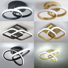 Plafon Luminária De Teto Quadrada Redonda 3 Temperaturas Luz Led Lustre Sala Dormitório Corredor