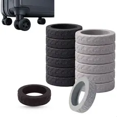 Kit 8 Protetores de Roda para Mala de Viagem Silicone Universal Antidesgaste