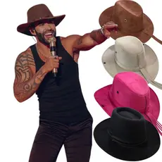 Chápeu Estilo Cowboy Unissex Gusttavo Lima Rodeio Ana Castela Confortável Moda Country Americano