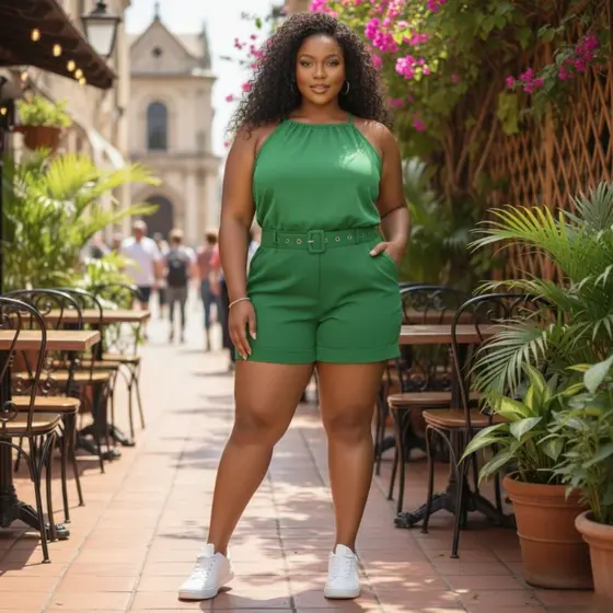 Conjunto Feminino De Linho Plus Size E Slim Com Cinto Linhão Elegante Shorts Regata Blusa Casual