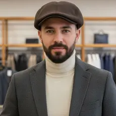 Boina Masculina Italiana Bulier Boné Lisa Inglesa Chapeu Sofisticada Luxo Veludo