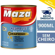 Tinta Esmalte A Base de água Brilhante Todas as Cores Maza 900ML Grafeno para Azulejos Paredes Madeira
