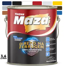 Tinta Esmalte Direto na Ferrugem 3,6 Litros Maza Cores Lisas e Metalicas