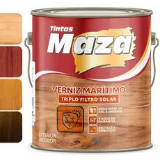 Verniz Marítimo Para Madeira Maza 3,6L - Todas as Cores Proteção UV, Intempéries e Acabamento Brilhante