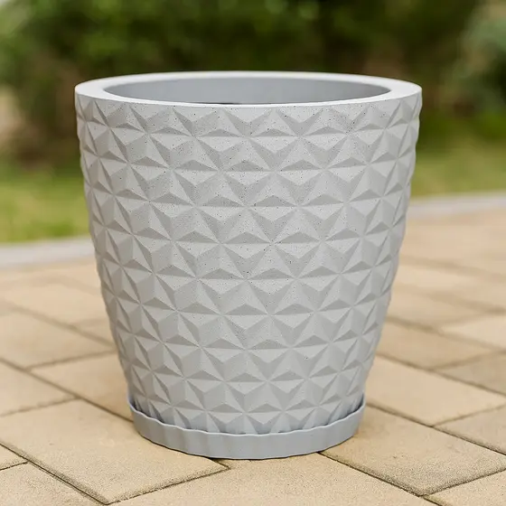 Lindo Vaso Alfa De Planta Decorativo Jardim Varanda Coluna Com Prato de Alta Qualidade, Frete Grátis