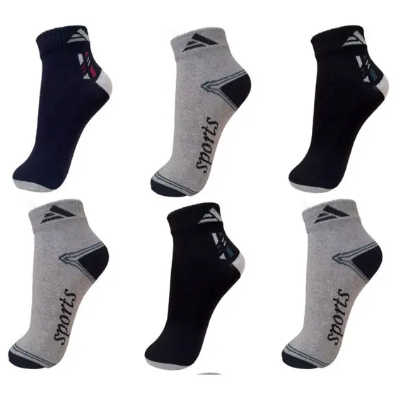 Kit de Meias Esportivas Cano Baixo Super Confortável Alta Performance 3 Pares 6 Pares Masculino Futebol Voley Basquete